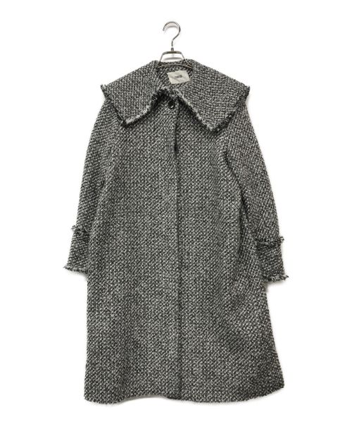 furfur（ファーファー）furfur (ファーファー) ビックカラーツイードコート グレー サイズ:FREEの古着・服飾アイテム