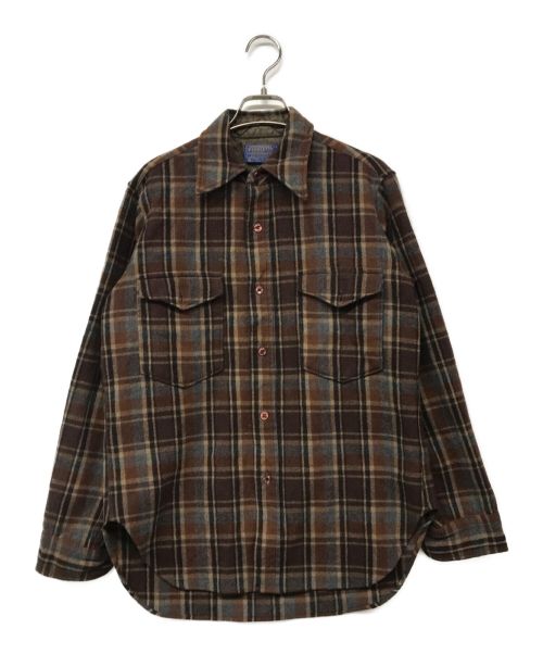 PENDLETON（ペンドルトン）PENDLETON (ペンドルトン) ウールチェックシャツ ブラウン サイズ:15　1/2の古着・服飾アイテム