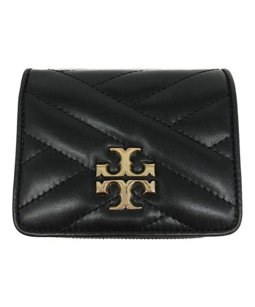 TORY BURCH（トリーバーチ）TORY BURCH (トリーバーチ) KIRA CHEVRON ZIP2つ折り財布 ブラックの古着・服飾アイテム