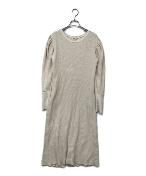 Uhr（ウーア）Uhr (ウーア) Puff Shoulder Waffle Dress アイボリー サイズ:36の古着・服飾アイテム