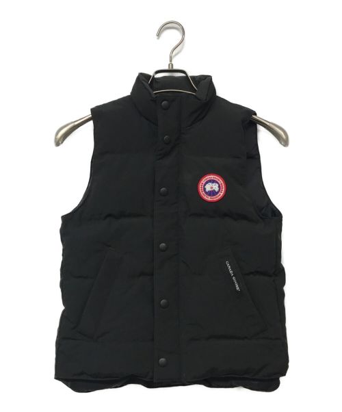 CANADA GOOSE（カナダグース）CANADA GOOSE (カナダグース) Youth Vanier Vest Heritage ブラック サイズ:Ｍ/Ｍ　（10-12）の古着・服飾アイテム