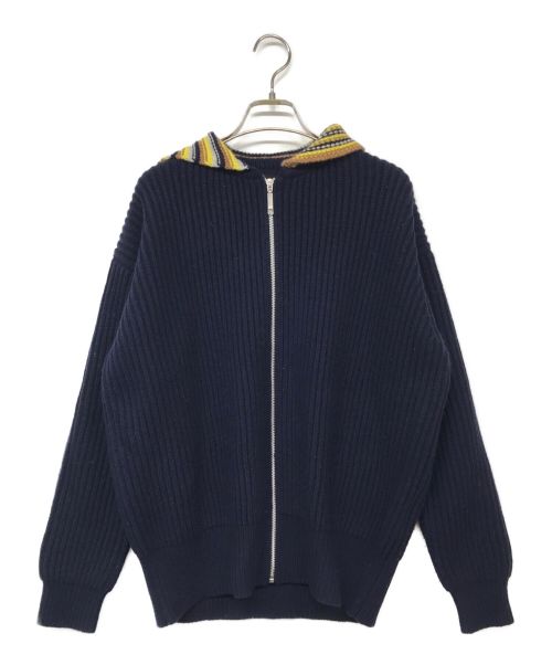 soduk（スドーク）soduk (スドーク) asymmetry zip-up cardigan/アシンメトリージップアップカーディガン ネイビー サイズ:Fの古着・服飾アイテム