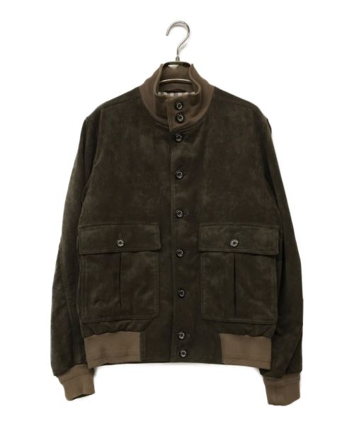 Aquascutum（アクアスキュータム）Aquascutum (アクアスキュータム) スエードジャケット オリーブ サイズ:Ｓの古着・服飾アイテム