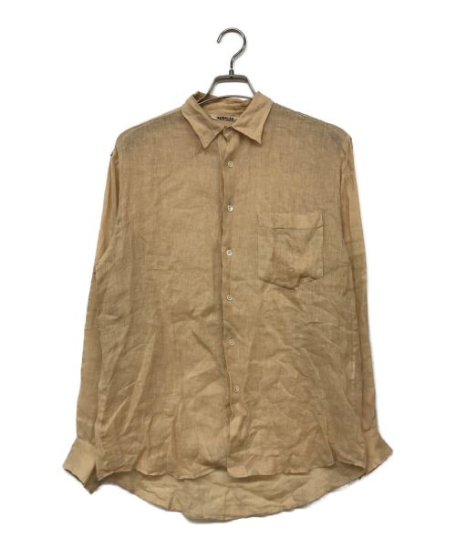 AURALEE（オーラリー）AURALEE (オーラリー) SEE-THROUGH LINEN SHIRTS ベージュ サイズ:3の古着・服飾アイテム