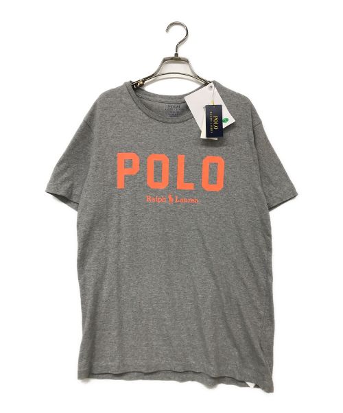 POLO RALPH LAUREN（ポロ・ラルフローレン）POLO RALPH LAUREN (ポロ・ラルフローレン) ロゴプリントTシャツ グレー×オレンジ サイズ:L 未使用品の古着・服飾アイテム