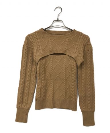 中古・古着通販】MYLAN (マイラン) Cashmere Cable Knit Layered top 