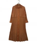 saharaサハラ）の古着「Rib Knit Dress/リブニットドレス」｜ブラウン