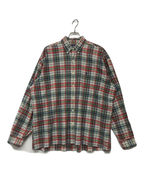 POLO RALPH LAUREN（ポロ・ラルフローレン）POLO RALPH LAUREN (ポロ・ラルフローレン) The Big Shirt チェックシャツ レッド×グリーン サイズ:Lの古着・服飾アイテム