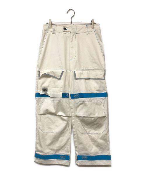 9090（9090）9090 (9090) Reflector Line Balloon Pants/リフレクターラインバルーンパンツ ホワイト サイズ:Mの古着・服飾アイテム