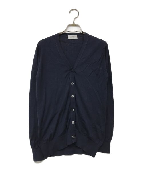 JOHN SMEDLEY（ジョンスメドレー）JOHN SMEDLEY (ジョンスメドレー) コットンニットカーディガン ネイビー サイズ:Sの古着・服飾アイテム