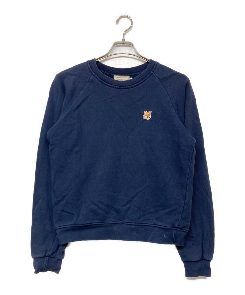 maison kitsune（メゾンキツネ）maison kitsune (メゾンキツネ) ロゴスウェット ネイビー サイズ:Sの古着・服飾アイテム