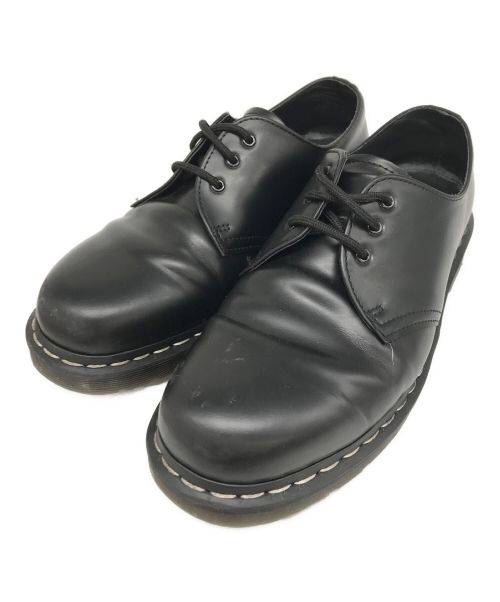 Dr.Martens（ドクターマーチン）Dr.Martens (ドクターマーチン) 3ホールホワイトステッチレザーシューズ ブラック サイズ:28cmの古着・服飾アイテム