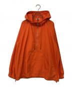 AURALEEオーラリー）の古着「Washed Cotton Nylon Weather Hooded Zip P/O」｜オレンジ