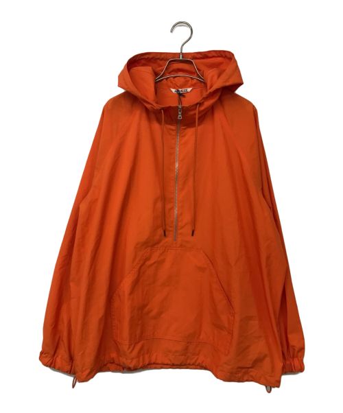 AURALEE（オーラリー）AURALEE (オーラリー) Washed Cotton Nylon Weather Hooded Zip P/O オレンジ サイズ:3の古着・服飾アイテム