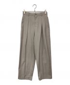 OHOTOROオオトロ）の古着「pot tapered slacks/テーパードスラックス」｜ベージュ