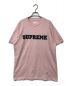 SUPREME（シュプリーム）の古着「collegiate logo tee/ロゴTシャツ」｜ピンク