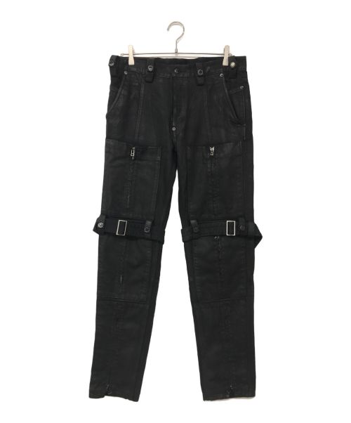 SUBLATIONS（サブレーションズ）SUBLATIONS (サブレーションズ) BONDAGE COATING DENIM PANTS .11 ブラック サイズ:3の古着・服飾アイテム