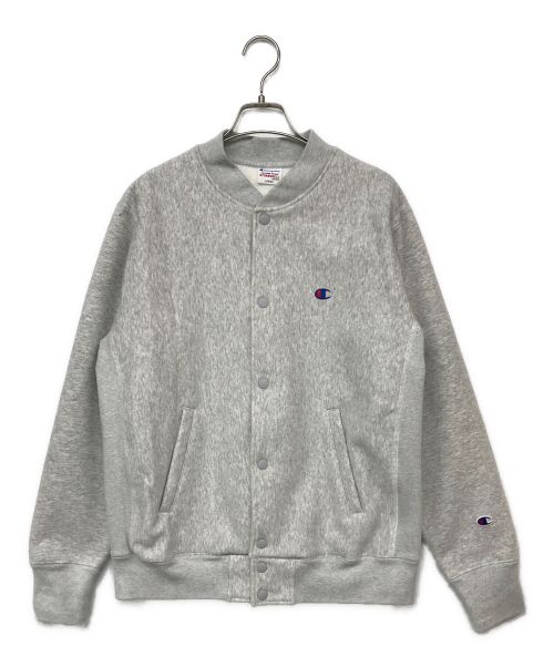 Champion REVERSE WEAVE（チャンピオンリバースウィーブ）Champion REVERSE WEAVE (チャンピオンリバースウィーブ) スナップボタンカーディガン グレー サイズ:Ｌの古着・服飾アイテム