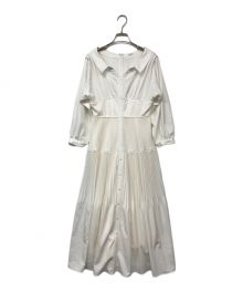 HER LIP TO（ハーリップトゥ）の古着「Pleated Open Shirt Dress」｜ホワイト