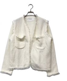 ADAWAS（アダワス）の古着「SUMMER TWEED KNIT JACKET」｜ホワイト