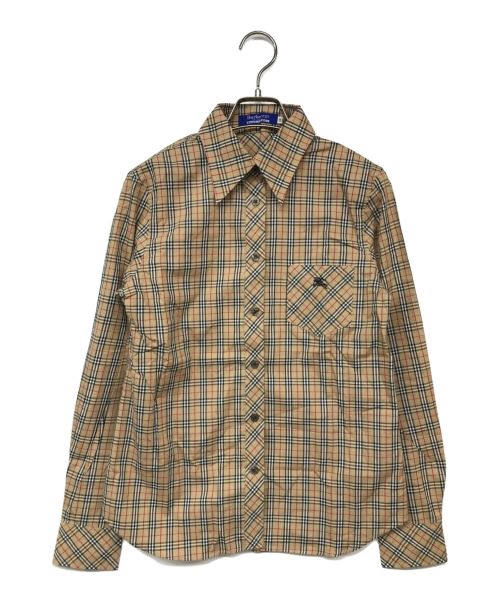 BURBERRY BLUE LABEL（バーバリーブルーレーベル）BURBERRY BLUE LABEL (バーバリーブルーレーベル) ノバチェックシャツ ベージュ サイズ:38の古着・服飾アイテム