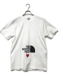 PLAY COMME des GARCONS×THE NORTH FACE（プレイ コムデギャルソン×ザ ノース フェイス）の古着「ハートロゴプリントTシャツ」｜ホワイト