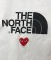 中古・古着 PLAY COMME des GARCONS (プレイ コムデギャルソン) THE NORTH FACE (ザ ノース フェイス) ハートロゴプリントTシャツ ホワイト サイズ:L：7000円