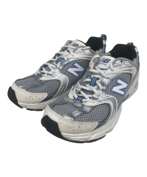 NEW BALANCE（ニューバランス）NEW BALANCE (ニューバランス) ローカットスニーカー シルバー×ブルー サイズ:24の古着・服飾アイテム