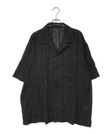 UNUSED（アンユーズド）の古着「Short Sleeve lace shirts」｜ブラック