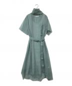 LE CIEL BLEUルシェルブルー）の古着「Voile Tent Dress/インナー付きワンピース」｜グリーン