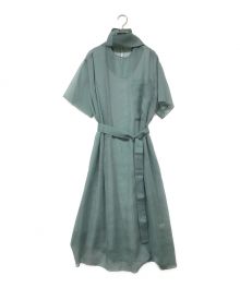 LE CIEL BLEU（ルシェルブルー）の古着「Voile Tent Dress/インナー付きワンピース」｜グリーン