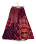 MILK FED.（ミルクフェド）の古着「PLAID PATCHWORK SKIRT」｜レッド