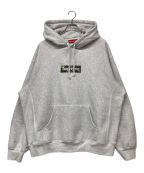 SUPREMEシュプリーム）の古着「Box Logo Hooded Sweatshirt/プルオーバーパーカー」｜グレー×グリーン