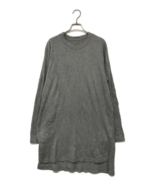 GROUND Y（グラウンドワイ）GROUND Y (グラウンドワイ) Uneven Hem Long Sleeve グレー サイズ:1の古着・服飾アイテム