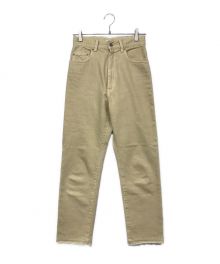 H BEAUTY&YOUTH（エイチ ビューティー&ユース）の古着「4OZ DENIM SLIM STRAIGHT PANTS/4オンスデニムスリムストレートパンツ」｜ベージュ