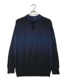 COGNOMEN（コグノーメン）の古着「REFLECTOR FOOTBALL KNIT」｜ネイビー