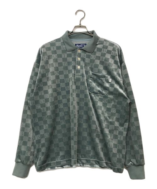 BoTT（ボット）BoTT (ボット) Checkerboard Velour グリーン サイズ:Lの古着・服飾アイテム