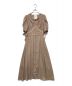 HER LIP TO（ハーリップトゥ）の古着「Lace Trimmed Smooth Satin Dress/レーストリムドスムースサテンドレス」｜ベージュ