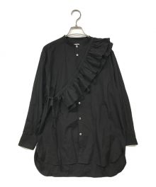 BISOWN（BISOWN）の古着「FRILL MAO SHIRTS」｜ブラック