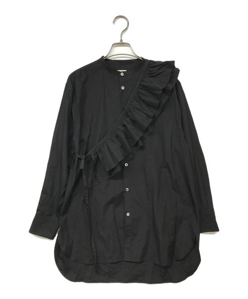 BISOWN（BISOWN）BISOWN (BISOWN) FRILL MAO SHIRTS ブラック サイズ:1 未使用品の古着・服飾アイテム