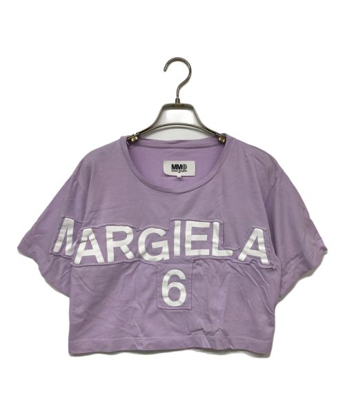 MM6 Maison Margiela（エムエムシックス メゾンマルジェラ）MM6 Maison Margiela (エムエムシックス メゾンマルジェラ) 半袖プリントカットソー ラベンダー サイズ:12の古着・服飾アイテム