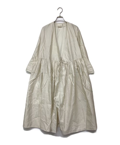 evam eva（エヴァムエヴァ）evam eva (エヴァムエヴァ) silk robe アイボリー サイズ:1の古着・服飾アイテム