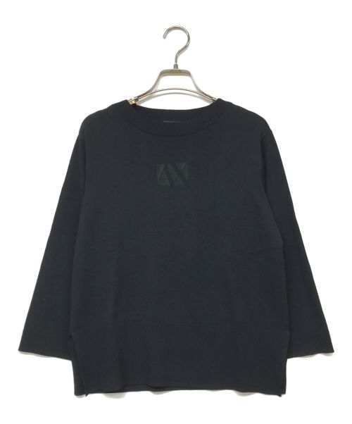 ARMANI EXCHANGE（アルマーニ エクスチェンジ）ARMANI EXCHANGE (アルマーニ エクスチェンジ) AXロゴニットプルオーバー ブラック サイズ:XSの古着・服飾アイテム