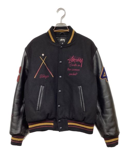 stussy（ステューシー）stussy (ステューシー) 40th Anniversary varsity jacket ブラック サイズ:Sの古着・服飾アイテム