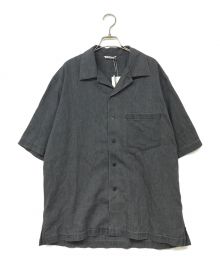 AURALEE（オーラリー）の古着「SELVEDGE SUPER LIGHT DENIM HALF SLEEVED SHIRT」｜ブラック