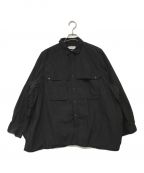 Graphpaperグラフペーパー）の古着「Garment Dyed Poplin Umbrella Yoke Shirt」｜ブラック