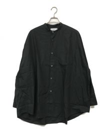 Graphpaper（グラフペーパー）の古着「BROAD L/S OVERSIZED BAND COLLAR SHIRT」｜ブラック