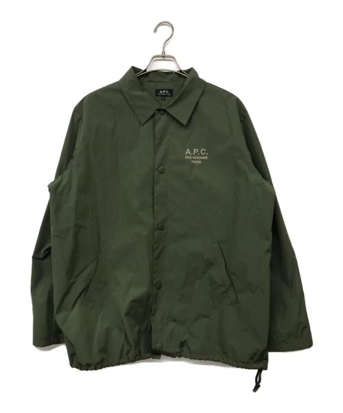 A.P.C.（アーペーセー）A.P.C. (アーペーセー) コーチジャケット グリーン サイズ:Lの古着・服飾アイテム