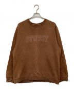 stussyステューシー）の古着「ロゴスウェット」｜ブラウン