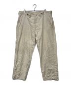 BLURHMSブラームス）の古着「Selvage Twill Button Tuck Easy Pants」｜アイボリー